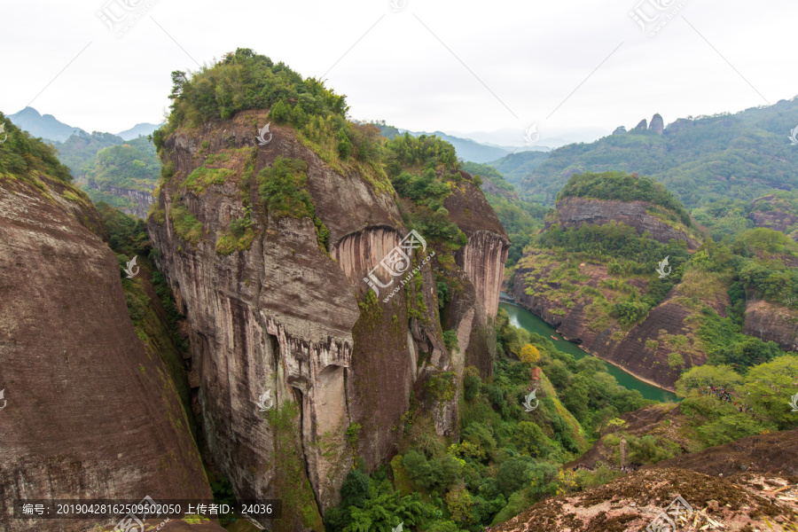 福建武夷山天游峰景点风光