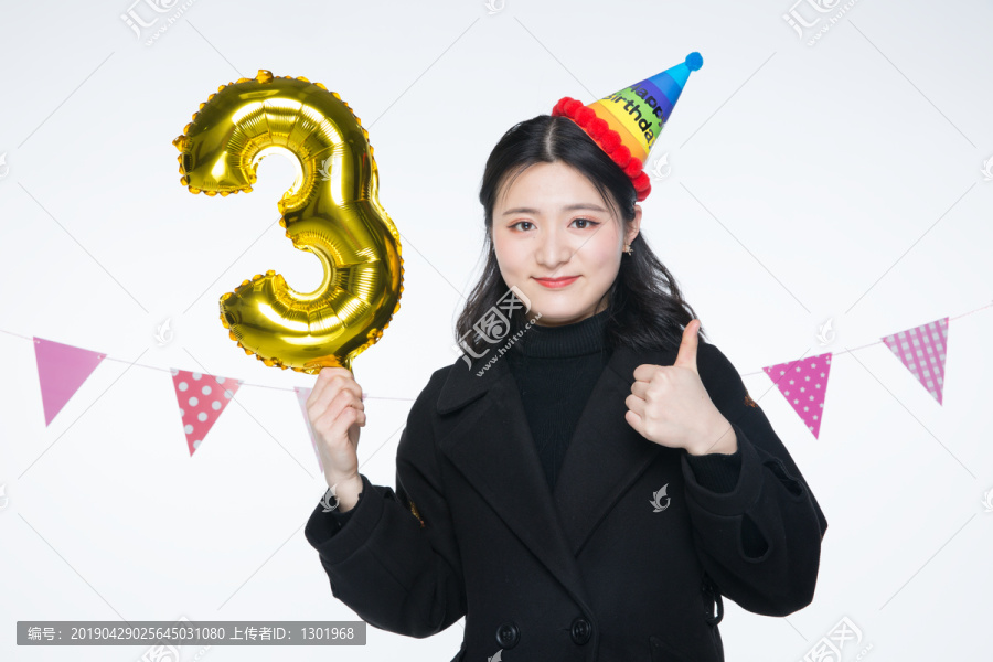 女孩生日派对摄影图片