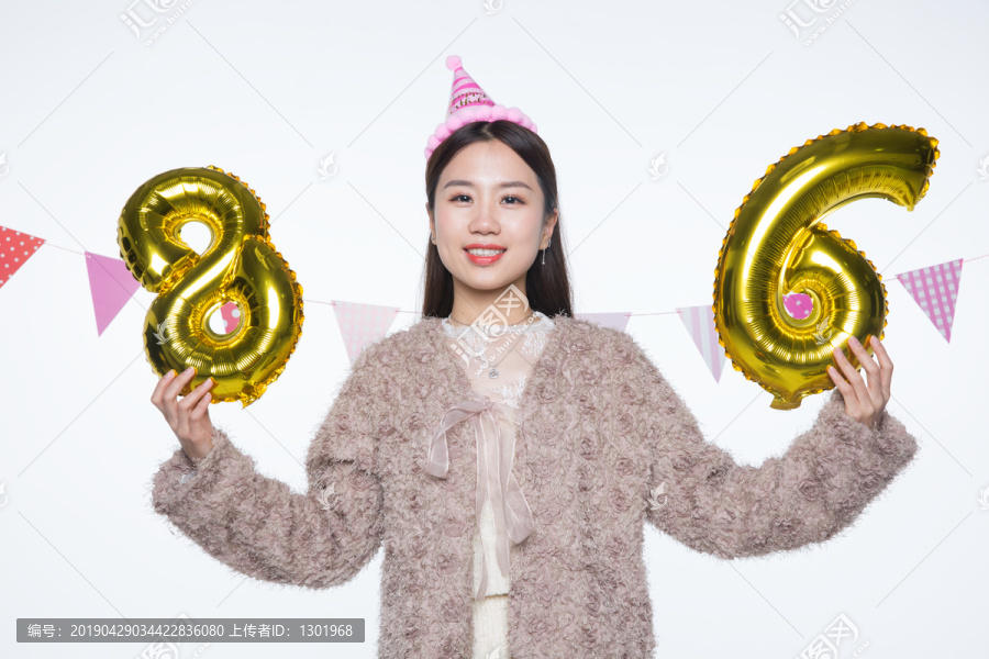 女孩生日派对摄影图片