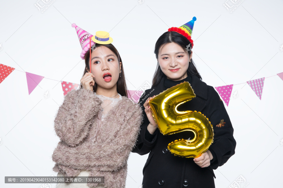 女孩生日派对摄影素材