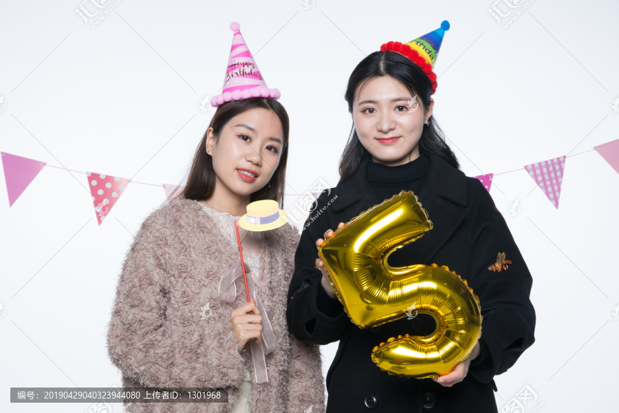 女孩生日派对摄影素材