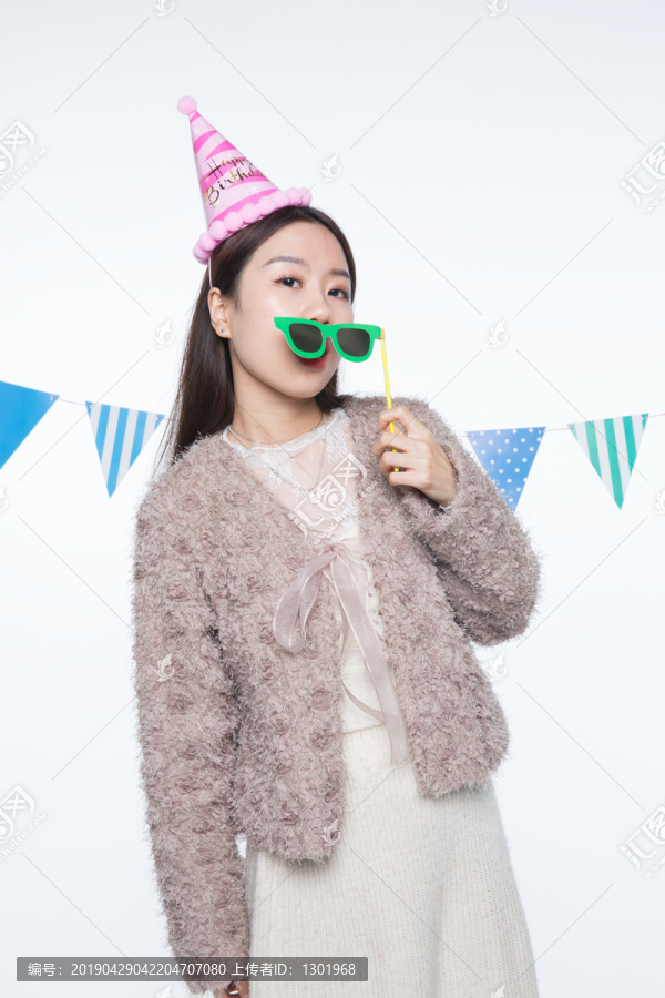 女孩生日聚会摄影素材