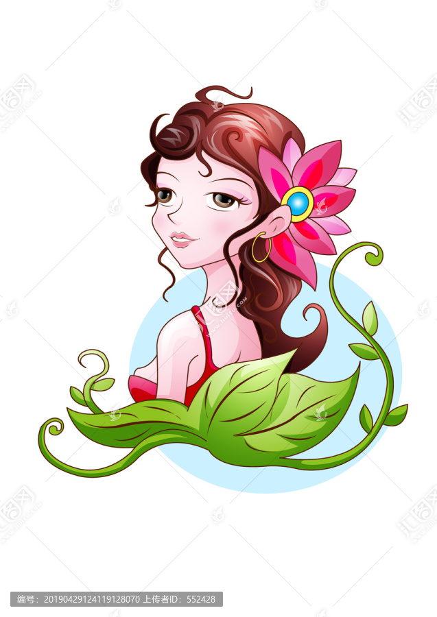 插畫美女