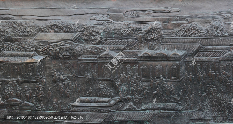 老北京街景浮雕