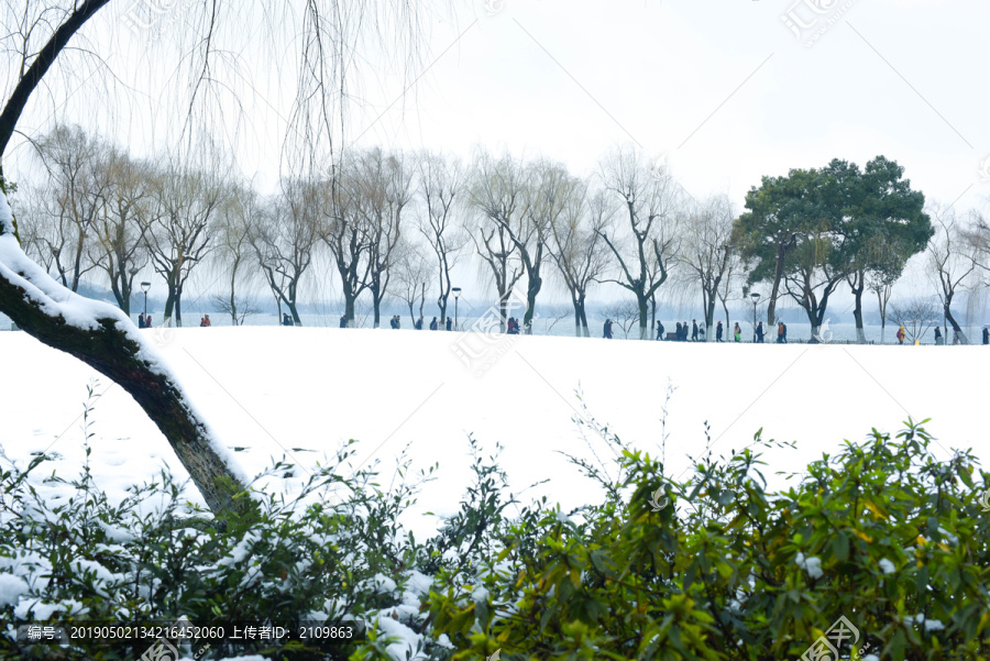 杭州西湖雪景