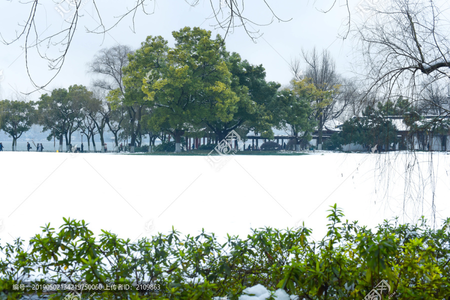 杭州西湖雪景