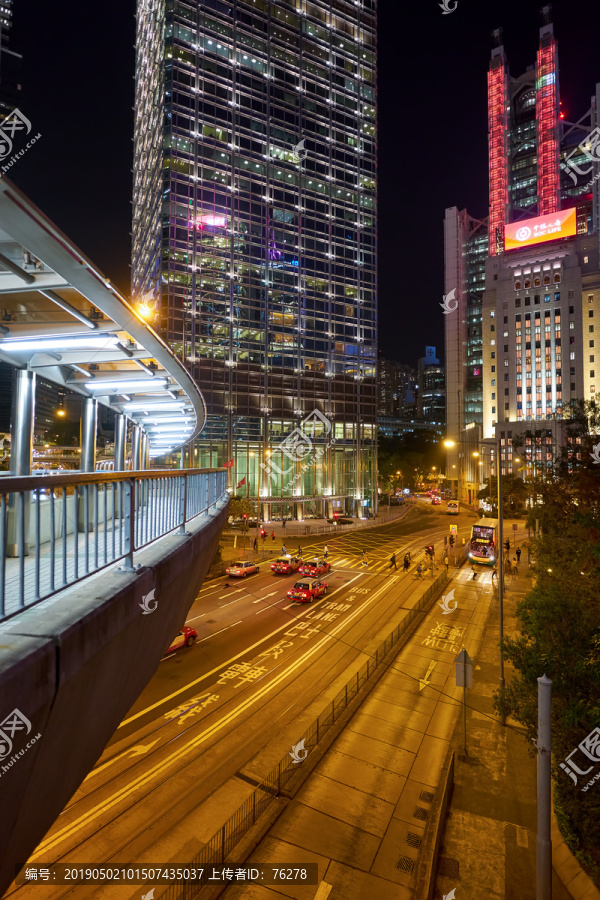 香港中环城市夜景