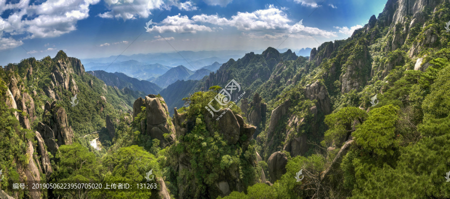 江西三清山西海岸群山全景