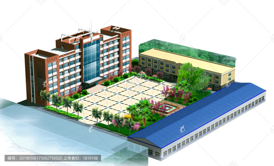 辦公區(qū)綠化效果圖