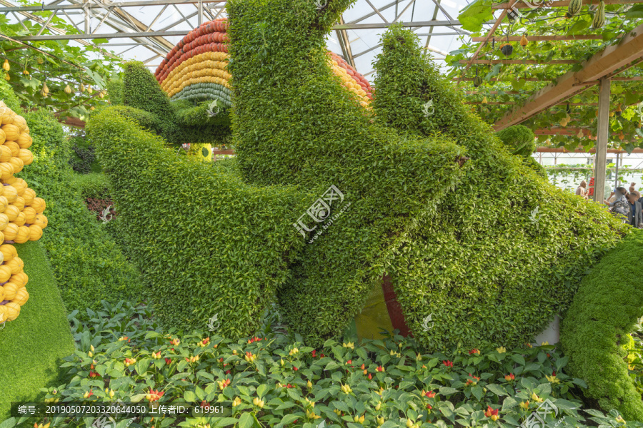 绿色植物墙造型