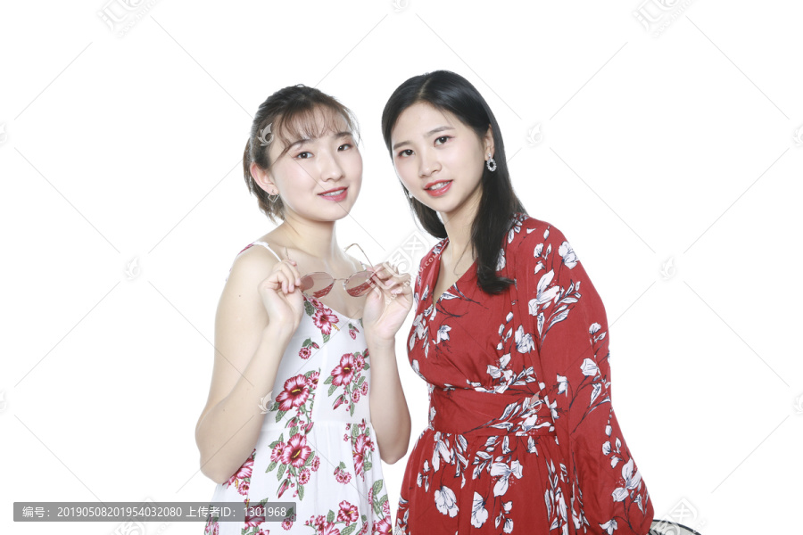 夏日小清新女生摄影图片