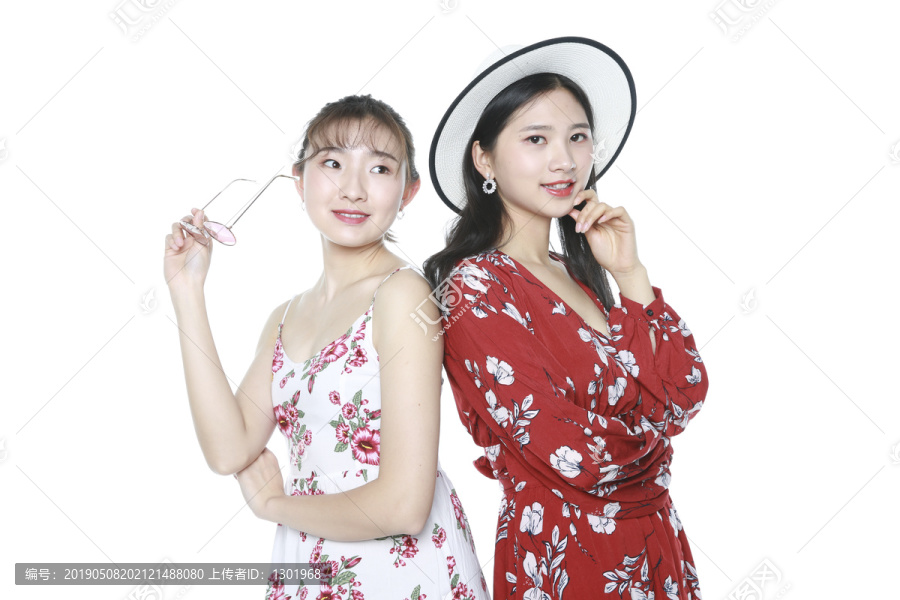 夏日小清新女生摄影图片