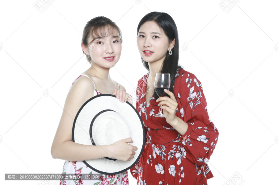 夏日小清新女生摄影图片