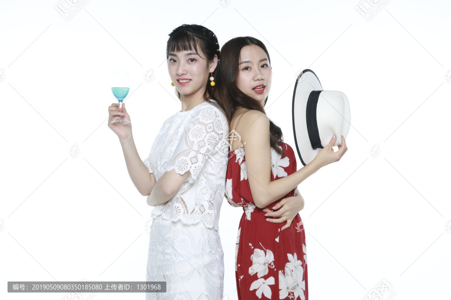 夏日女模特高清图片	