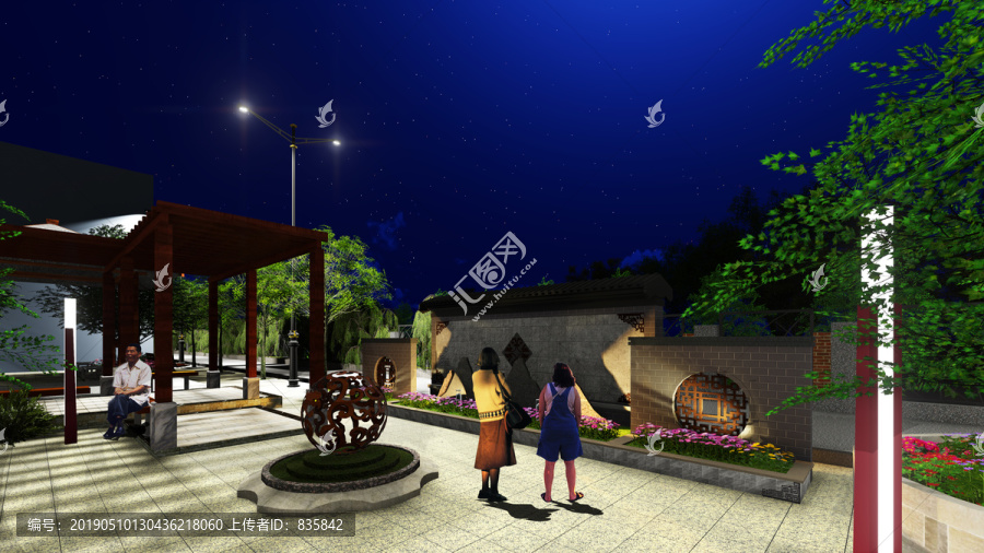 景觀夜景效果圖