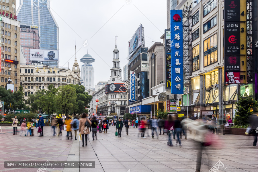 上海南京路步行街街景