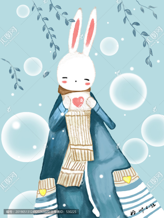 手繪兔