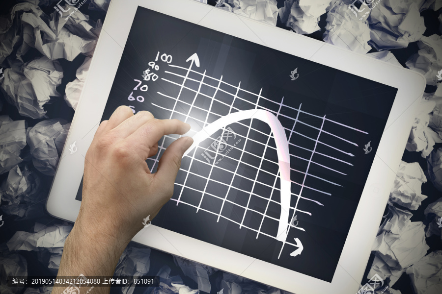 手触式平板电脑数据分析涂鸦
