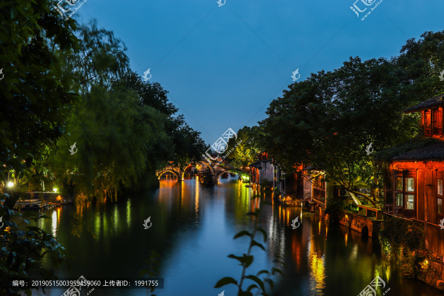 乌镇古镇夜景