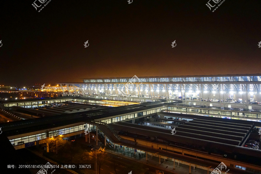 上海浦东机场夜景及灯光照明