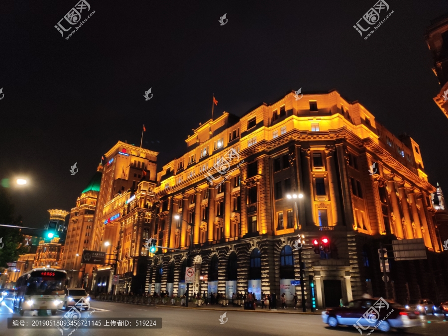 上海外滩建筑夜景