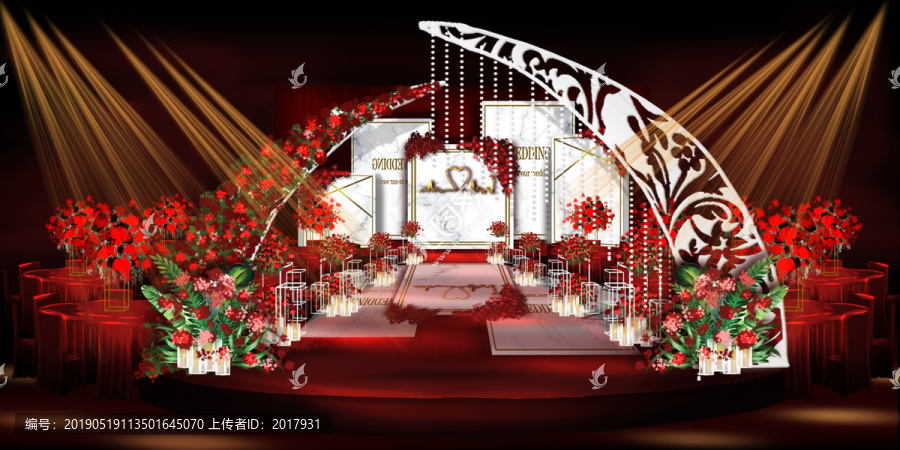 紅白婚禮效果圖