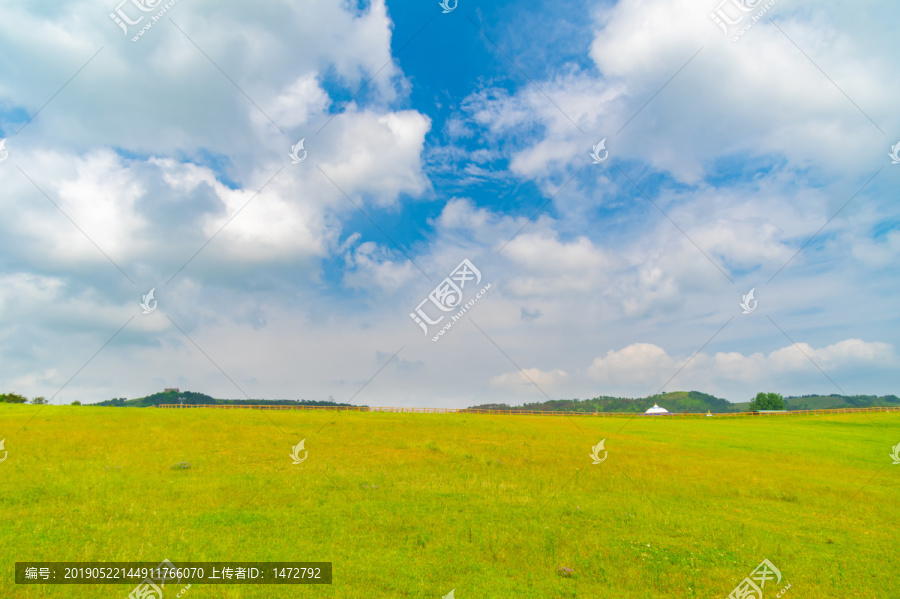 湖北武汉木兰草原风景区初夏风光