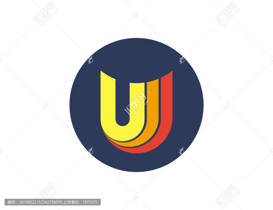 logo标志商标字体设计U