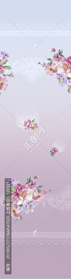 粉色清新家紡印花圖案