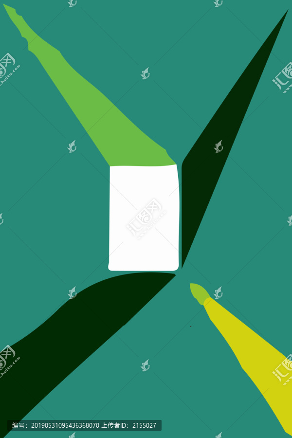 撞色色塊抽象畫
