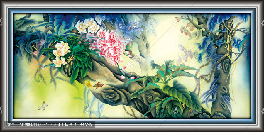 樹林植物工筆畫