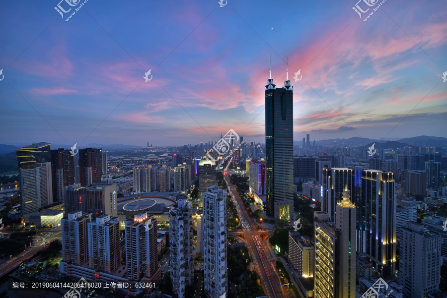 深圳罗湖城市风光夜景
