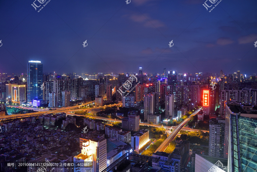 广州城市风光夜景