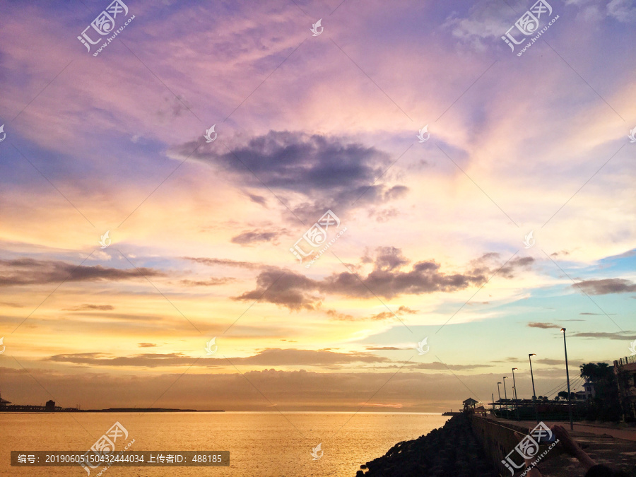 海边日落风光背景