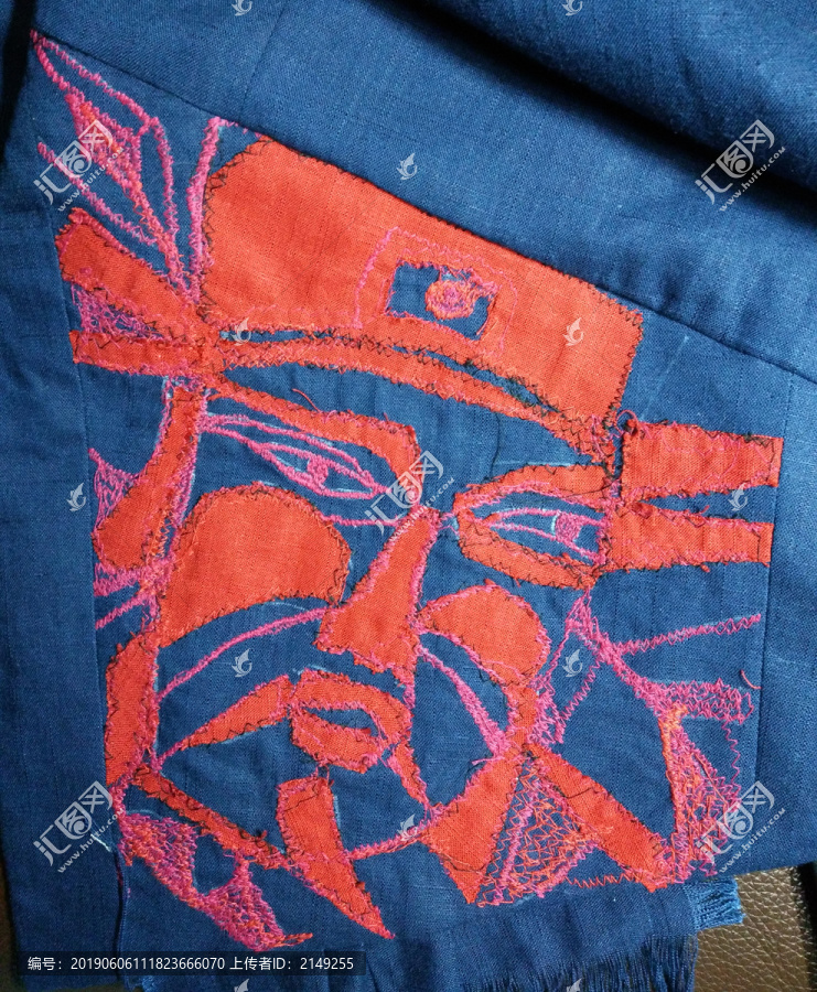 貼布繡文財(cái)神圖案