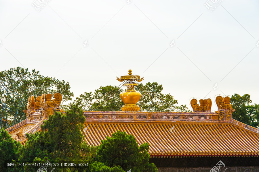 北京故宫御花园钦安殿鎏金宝顶