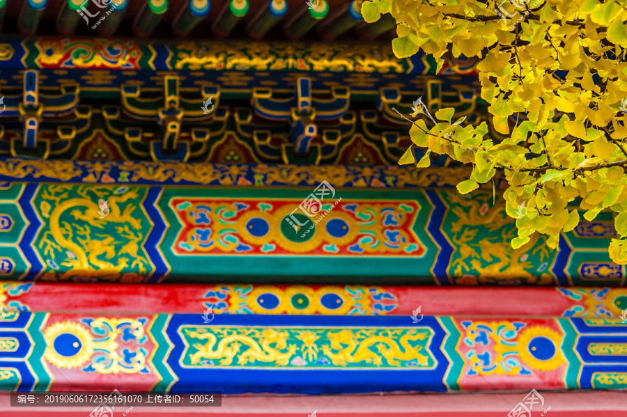 北京故宫古建筑彩绘