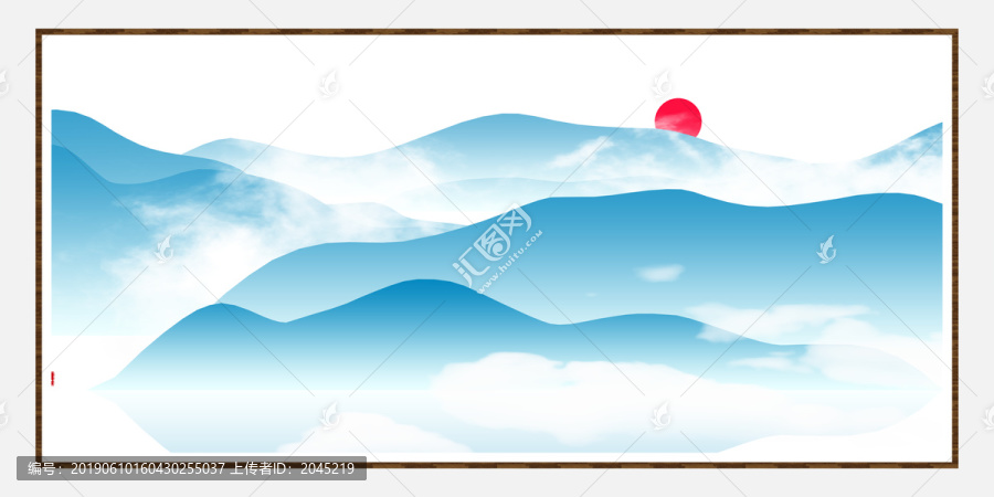 水墨屏風(fēng)畫