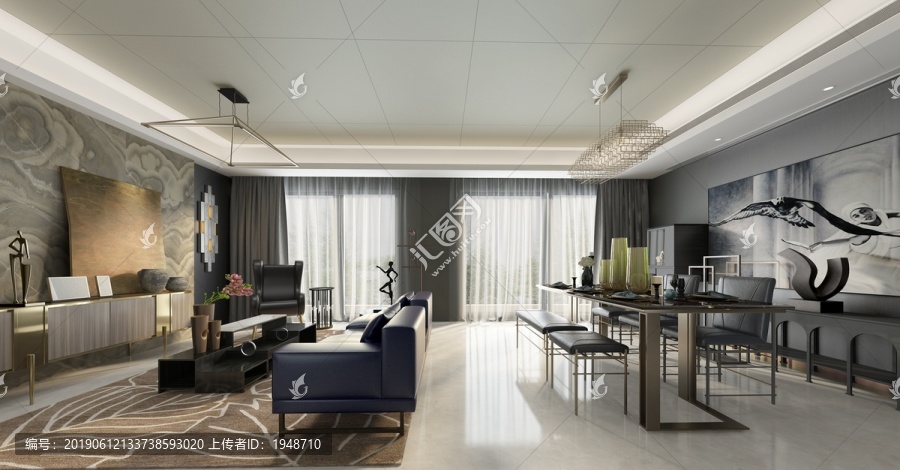 家裝餐廳設(shè)計(jì)案例效果圖模型