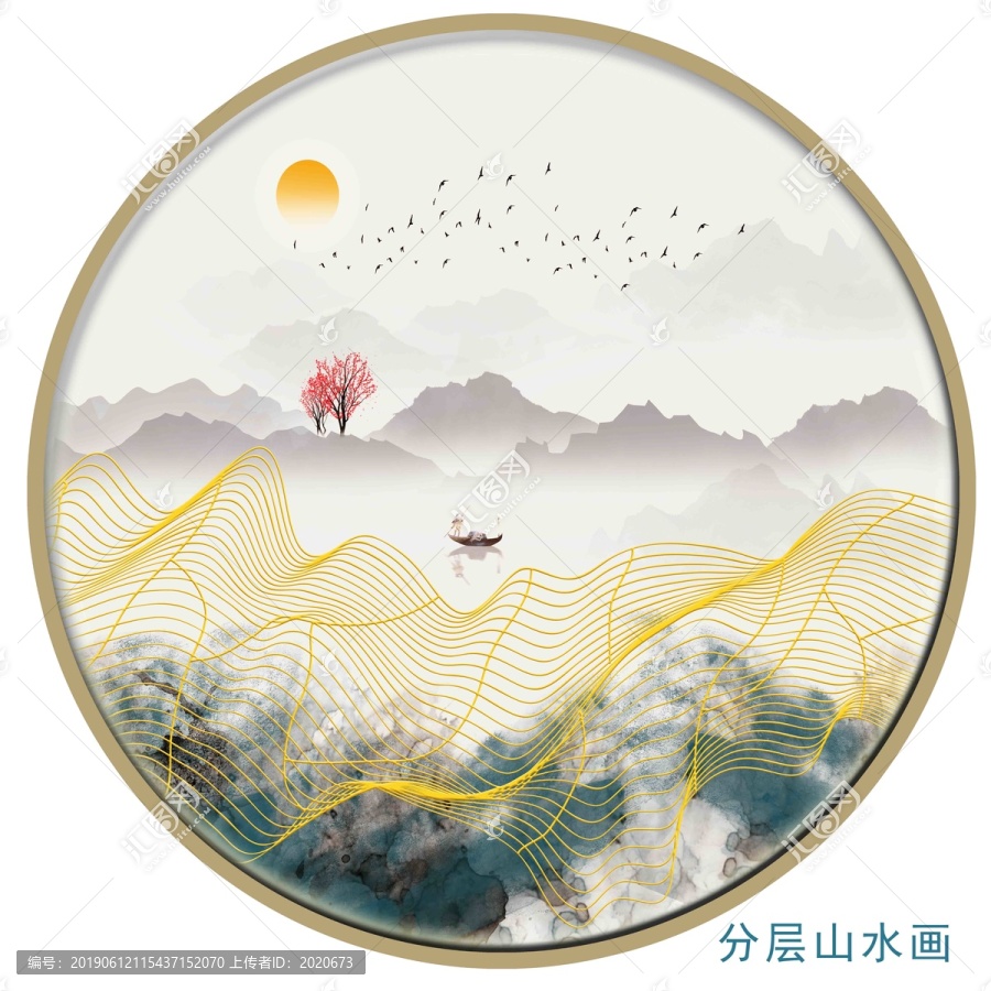 線(xiàn)條山水畫(huà)
