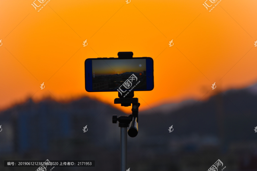 手机拍摄日出