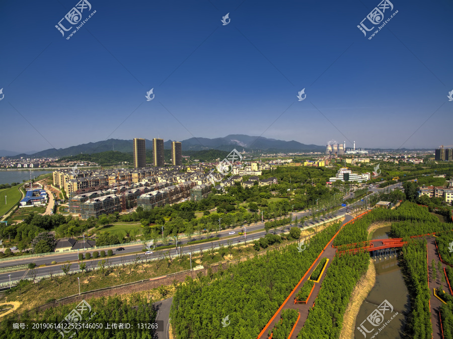 兰溪扬子江海锦城市生态公园航拍