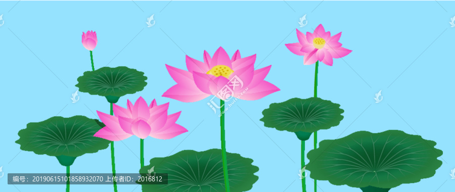 蓮花矢量插畫