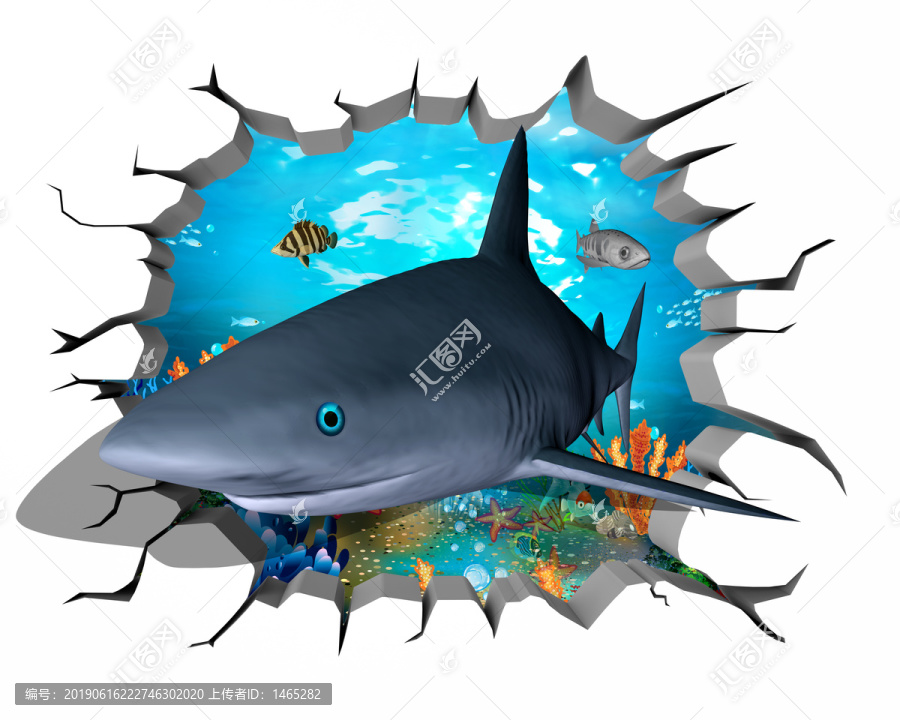 3D海豚立體畫