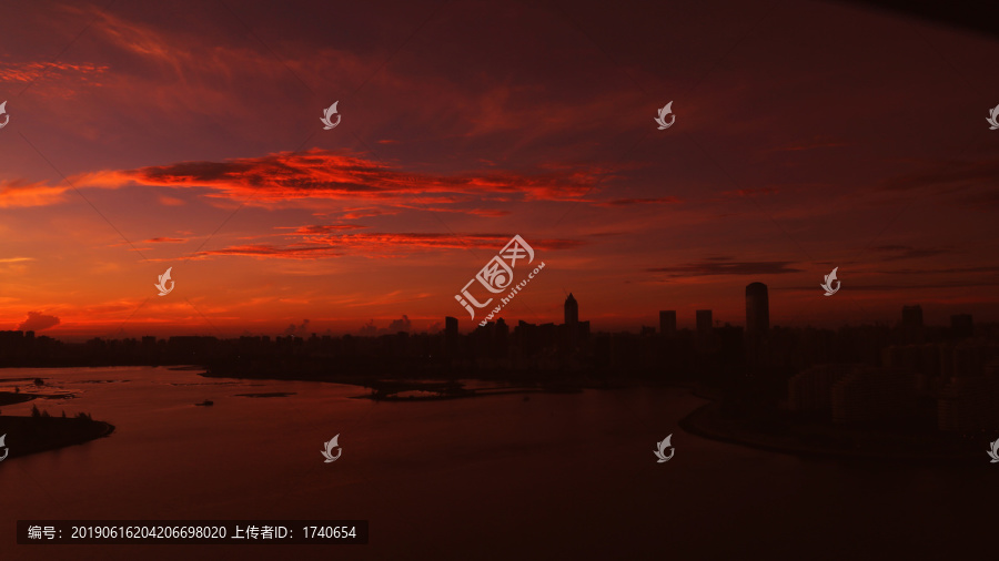 海口湾日出高清大景