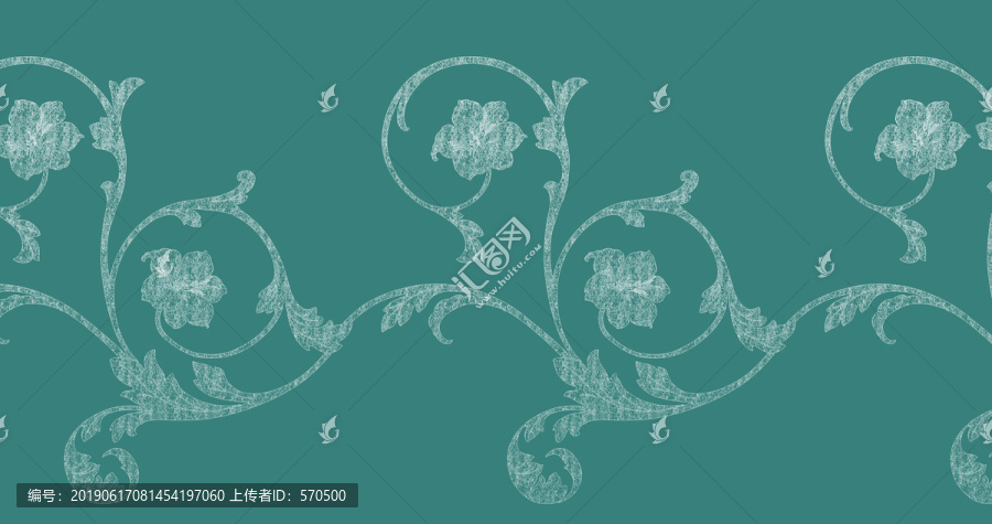 卷草瓷砖花边图案