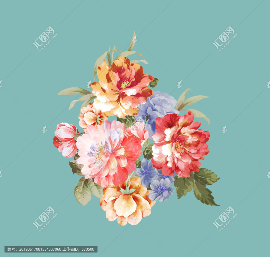 花團(tuán)錦簇牡丹