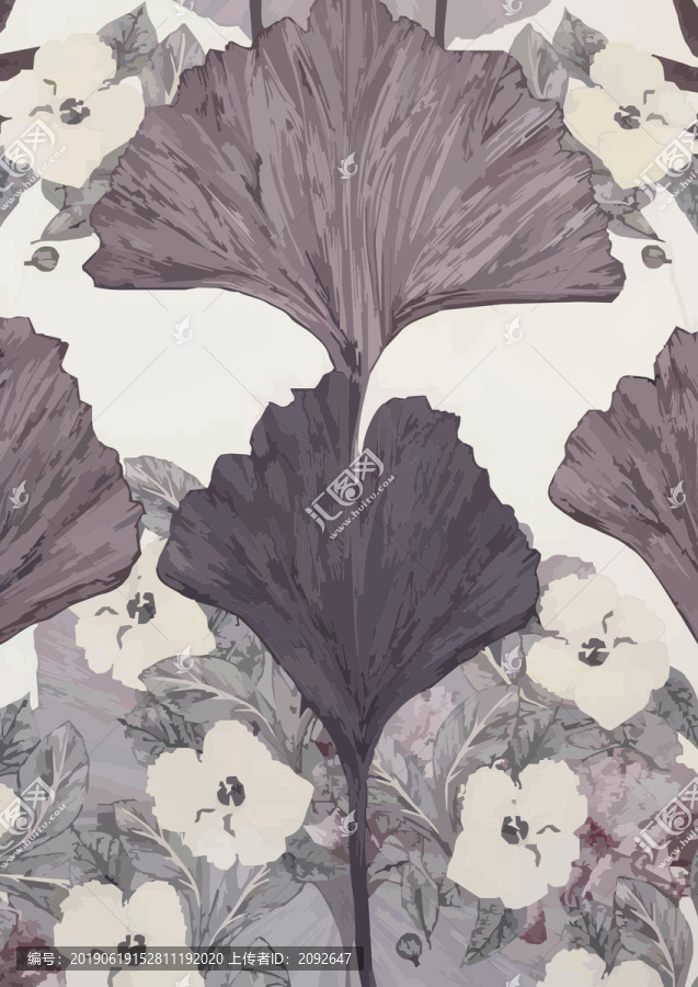 復(fù)古歐美花紋