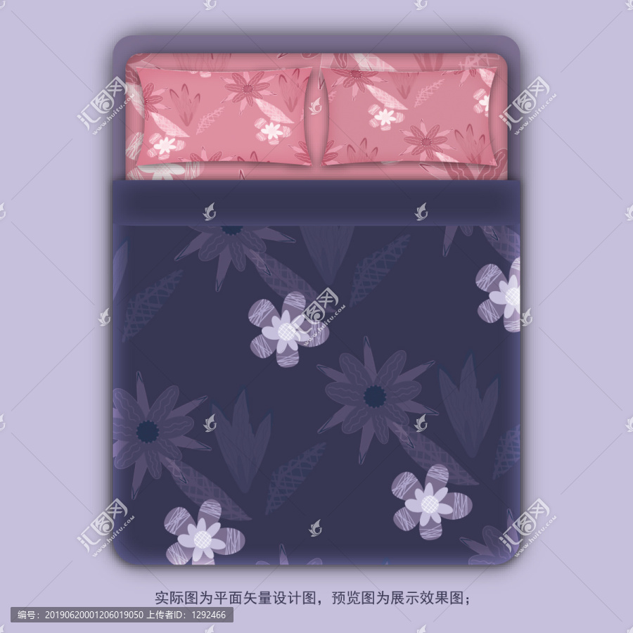 中式手绘花草花卉床上用品四件套