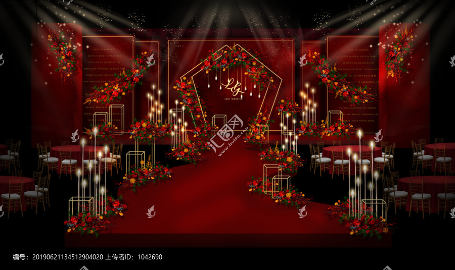 紅色舞臺效果圖